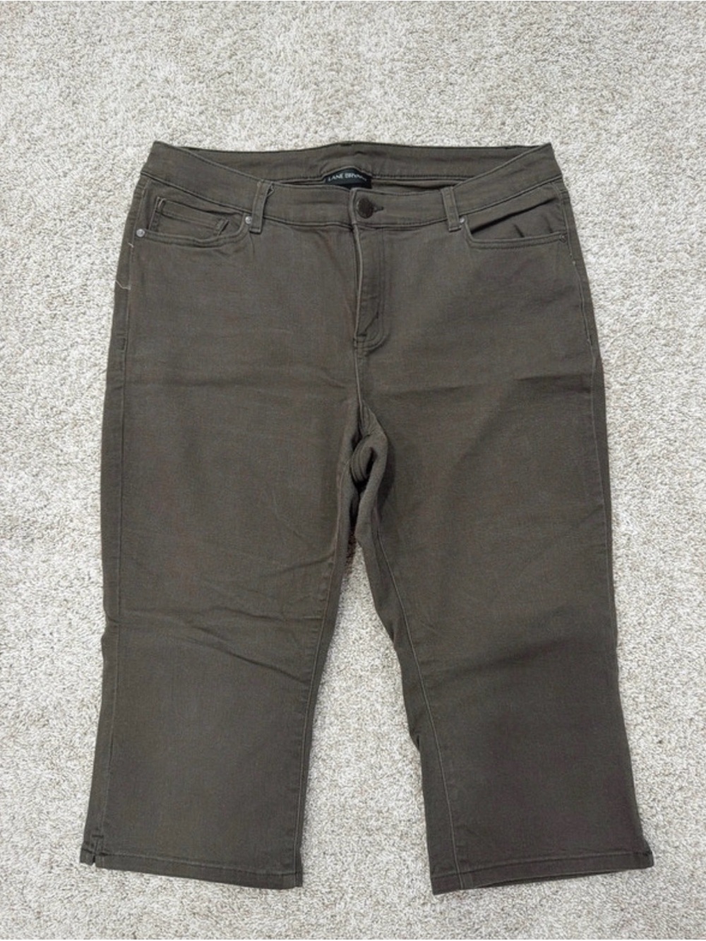 Lane Bryant Olive Pedal Jeans